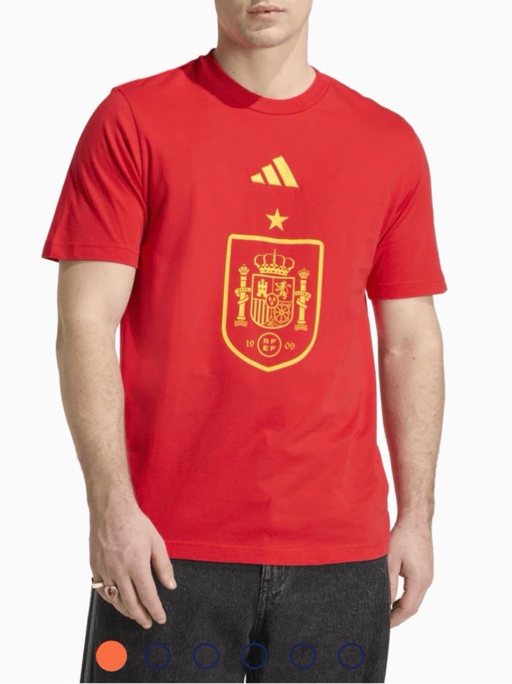 Adidas Spain soccer team DNA Graphic T-shirt Men’s Size XL, 2XL Red New